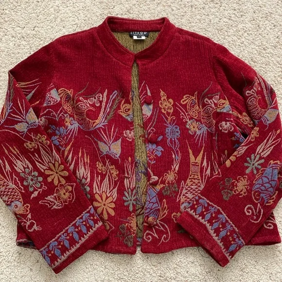 Citron Rayon Jacket. Size L. - Picture 1 of 11